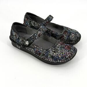 Alegria Belle BEL-391 Womens EU 37 Multicolor Mosaic Leather Mary Jane Shoes